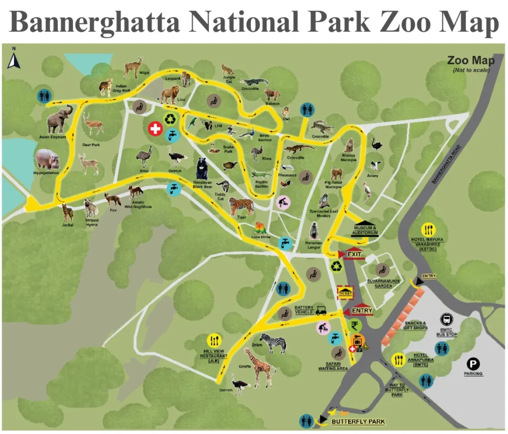 Bannerghatta National Park Zoo Map